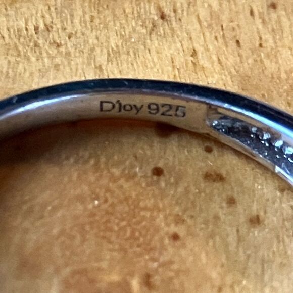 Natural Black Spinel Sterling Silver Ring Size 7 - Picture 6 of 9